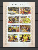 Mocambique 2010 Paintings Botticelli, El Greco, Giotto, Van Der Weyden, Correggio Etc., Christmas Sheetlet Imperf. MNH - Other & Unclassified