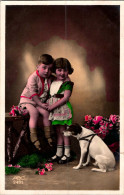 Carte  - Enfants , Chiens        AQ908 ABC - Scènes & Paysages