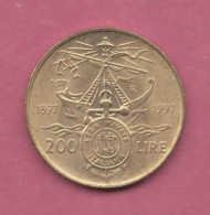 Italia, 1997- 200 Lire. Lega Navale. Italian Naval League- Bronzital- Obverse Allegory Of Repubblic. - 200 Lire