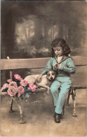 Carte  - Enfants , Chiens        AQ909 - Scenes & Landscapes