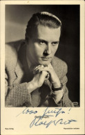 CPA Schauspieler Rolf Weih, Portrait, Ross 3322/1, Autogramm - Acteurs