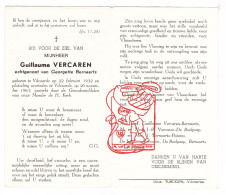 DP Guillaume Vercaren ° Vilvoorde 1932 † 1963 X Georgette Bernaerts // De Boelpaep Potoms - Andachtsbilder