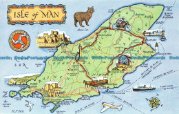 R154274 Isle Of Man. A Map. Salmon. 1979 - Monde