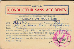 1961 - Carte De CONDUCTEUR SANS ACCIDENTS Assurances "La Providence" Jean CANUTI-  Bd De La Mer FRÉJUS Tél 3-70 - Autres & Non Classés