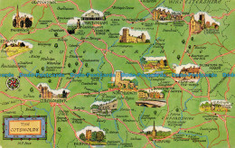 R154276 The Cotswolds. A Map. Salmon - Monde