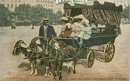 69 - Lyon - La Voiture Aux Chèvres - Place Bellecour - Animée - Colorisée - Très Bon état - Oblitération Ronde De 1906 - - Autres & Non Classés