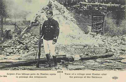 Militaria - Guerre 1914-18 - Aspect D'un Village Près De Haelen Après De Passage Des Allemands - Animée - Ruines - CPA - - War 1914-18