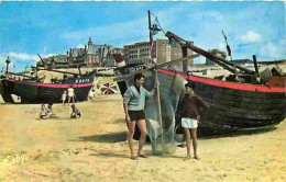 62 - Berck Plage - Barques De Pêche Au Fond Les Hopitaux - Animé - Ecrite En 1964 - CPA - Voir Scans Recto-Verso - Berck