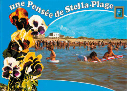 62 - Stella Plage - La Plage - Fleurs - Pensées - Enfants - CPM - Voir Scans Recto-Verso - Autres & Non Classés
