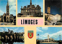 87 - Limoges - Multivues - Automobiles - Blasons - Carte Neuve - CPM - Voir Scans Recto-Verso - Limoges