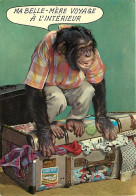Animaux - Singes - Chimpanzé - Carte à Message - Animaux Humanisés - Edition Abeille Cartes - Carte Humoristique - Belle - Affen