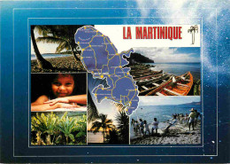 Martinique - Multivues - Carte Géographique - CPM - Voir Scans Recto-Verso - Autres & Non Classés