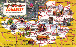 R153703 Scenic Map Of Somerset. 1962 - Monde