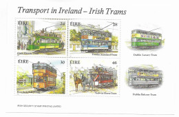 Ireland Mh * (hinges On Border Only, Stamps Mnh **)  Tram Sheet 1987 - Blocks & Kleinbögen