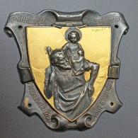 Très Belle Plaque Porte-bonheur De Voiture Ancienne "Confrérie De Saint Christophe De Jajolet (Orne)" - Religion & Esotericism