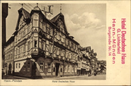 CPA Hann. Münden In Niedersachsen, Hotel Deutsches Haus, G. Lichterfeld - Hannoversch Muenden