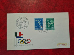 LETTRE / CARTE Luxembourg 1968 Fdc Promotion Olympique Mexico Jo - Other & Unclassified