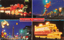 R153093 Blackpool Illuminations. Multi View. Bamforth. Color Gloss - Monde