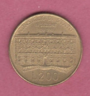 Italy, 1990- 200 Lire Consiglio Di Stato IV Sezione- Bronzital- Obverse Allegory Of The Italian Repubblica. - 200 Lire