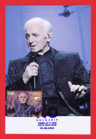 Armenien/Armenie/Armenia 2024, 100th Ann. Of Charles Aznavour (1924-2018), France, Singer SS - Card Maximum (I) - Armenien