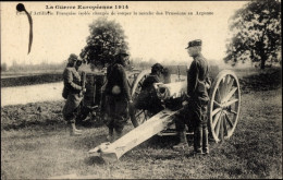 CPA Französische Armee, Artillerie, Geschütz In Den Argonnen, 1914 - Other & Unclassified