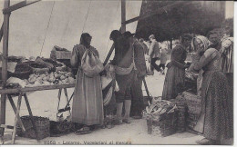 11563. LOCARNO,  Vegetariani Al Mercato, Primo Piano, Scatto Animato, Viaggiata 1909, Francobollo Rimosso - Locarno