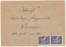 Polen Brief Mit 2er Streifen Mi.-Nr.665 30.11.1950 Orig. Gelaufen Nach Warschau, Feinst - Storia Postale