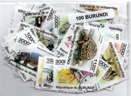 Lot 100 Timbres Du Burundi - Autres & Non Classés