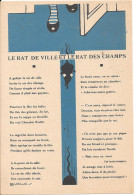 Fables Revues Et Adaptées Par Nestlé LE RAT DE VILLE ET LE RAT DES CHAMPS  .Illustration Beuville - Advertising