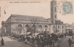 56 LORIENT    Place Bisson-  - Eglise Saint-Louis    ...avec Marché.   TB   PLAN 1906.    RARE - Lorient