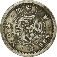 Monnaie, Japon, Mutsuhito, 5 Sen, 1895, TTB, Argent, KM:22 - Japon
