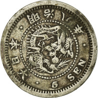 Japon, Mutsuhito, 5 Sen, 1875, Argent, TTB, KM:22 - Japon