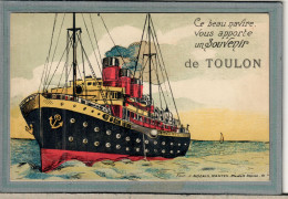 CPA (83) TOULON - Carte à Système Avec Fenêtre Et Dépliant Accordéon Complet Des 10 Images - 1950 - Toulon