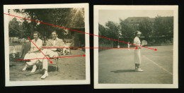 2x Orig. Foto 1937 Blick Auf Den Tennisplatz In Berlin Wilmersdorf, Anlagen, Häuser Im Hintergrund - Wilmersdorf