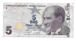(Billets). Turquie. 5 Lires 2009 & 5 Kurus 2022 - Turkije