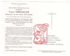 DP Frans Vergaelen ° Londerzeel 1888 † 1963 X Odilia Van Hoeck // De Raedemaecker Verbelen - Andachtsbilder