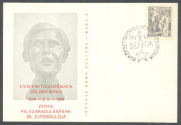 .Yugoslavia, 1964-10-08, Serbia, Senta, WWII, Liberation Anniversary, Special Postmark & Card (No. 2) - Autres & Non Classés