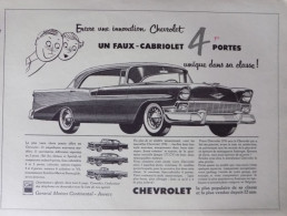 Publicité De Presse ; Automobile Chevrolet - Advertising
