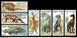 Cambodia, Kampuchea 1986: Dinosaur, Prehistoric Animals, - Prehistorics