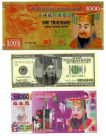 (Billets). 3 Billets Funeraires Lot N°1 - Chine