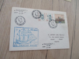 Cachet Brest Port De Commerce 1992 Sur 3TP Deutsche Bundespost Paquebot Wolgast Fridtjof Nansen - Maritime Post