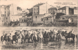 FR66 PERPIGNAN - Brun - Le 1er Hussards à La Baignade Sur Les Bords De La Têt - Animée - Belle - Perpignan