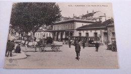Carte Postale Ancienne ( AA10 ) De Cannes , La Gare Et La Place - Cannes