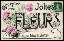 CPA Carte D'entrée D'Album 27 "De BOISSY-LAMBERVILLE, Acceptez Ces Jolies Fleurs" Eure - Other & Unclassified