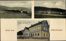 CPA Altenbergen Georgenthal In Thüringen, Gesamtansicht, Gasthof Zum Duc Alfred, Kuhherde - Autres & Non Classés