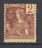 INDOCHINE - 1904-06 - N°YT. 25 - Type Grasset 2c Lilas-brun - Oblitéré / Used - Usati