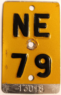 Velonummer Mofanummer Neuenburg NE 79 - Plaques D'immatriculation