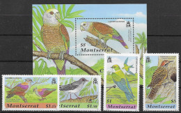 Montserrat Mnh ** Sheet And Set 2001 Birds - Montserrat