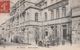 56 LORIENT     Hôtel De Ville.   TB PLAN.1908        Ed.   K D.    RARE - Lorient