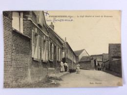 FOUQUENIES (60) : Le Café Boulet Et Route De Beauvais - Edit. Boulet - Other & Unclassified